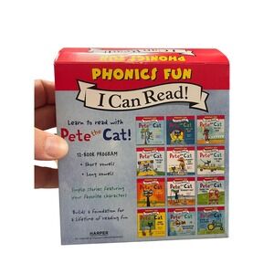Pete the Cat Phonics I Can Read 12 Book Set Short & Long Vowels Harper Collins